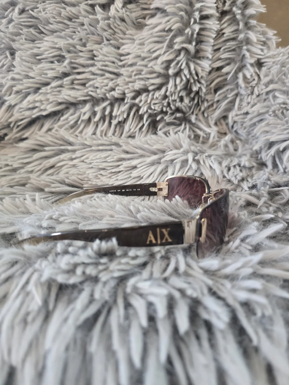 Armani Exchange Brown Frame Sunglasses with Purple Gradient Lenses